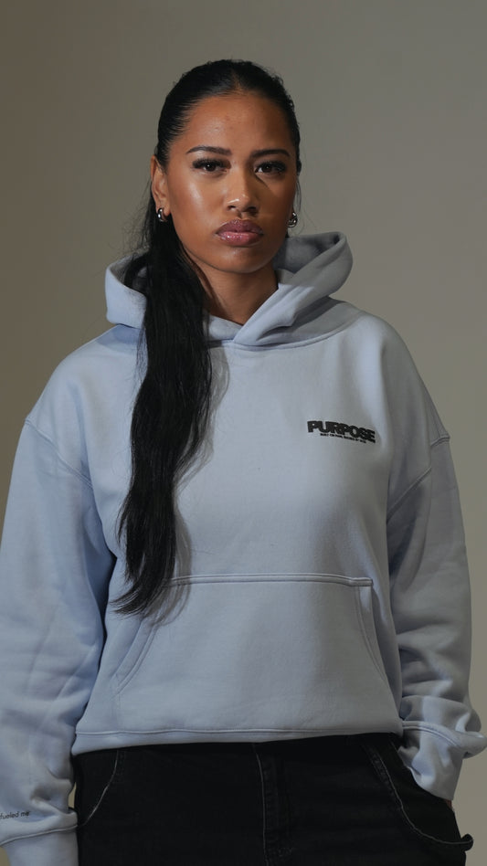 Refined Cut Hood – Powder Blue (Slim Fit)